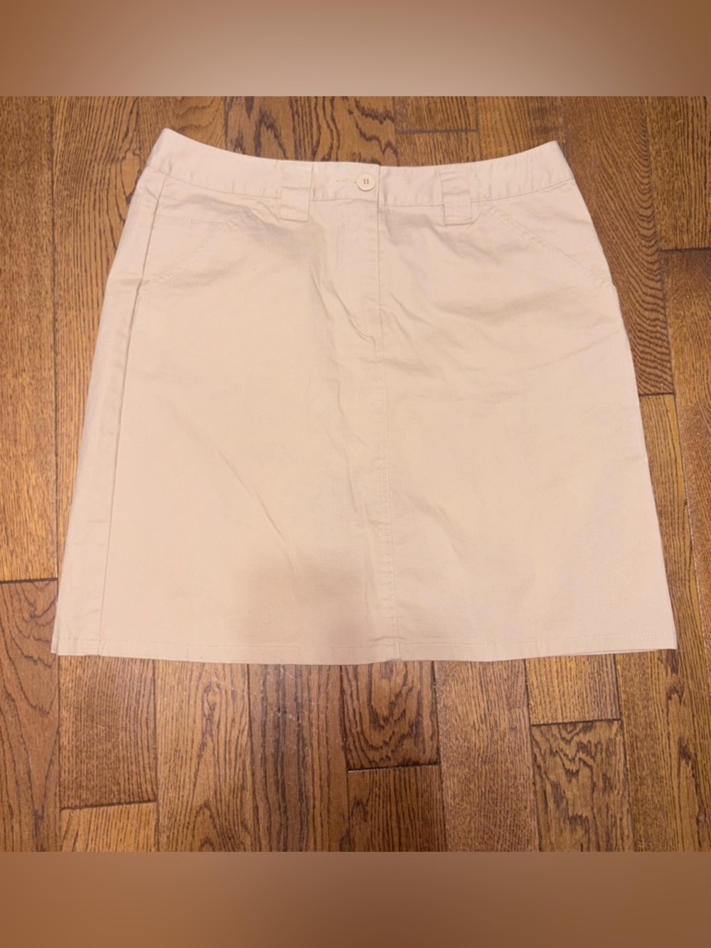 Talbots Camel Tan 10 cotton mini skirt fall School College Minimal Capsule Siren